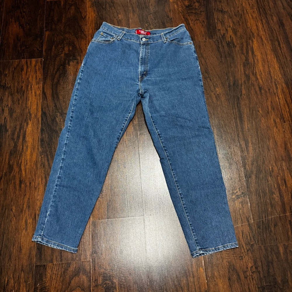 Levi’s 512 Classic Slim Stretch Tapered Blue High rise Denim Jeans 16 Short EUC